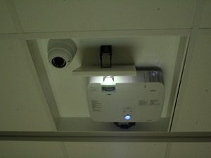 Ceiling Grid Mount of Interactive Floor Projector