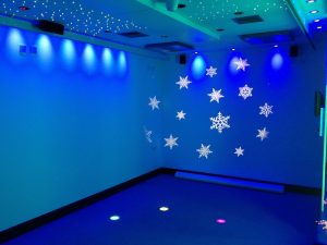 Sensory Room with Colour Wash Lighting and Multi Beam Lighting Effect