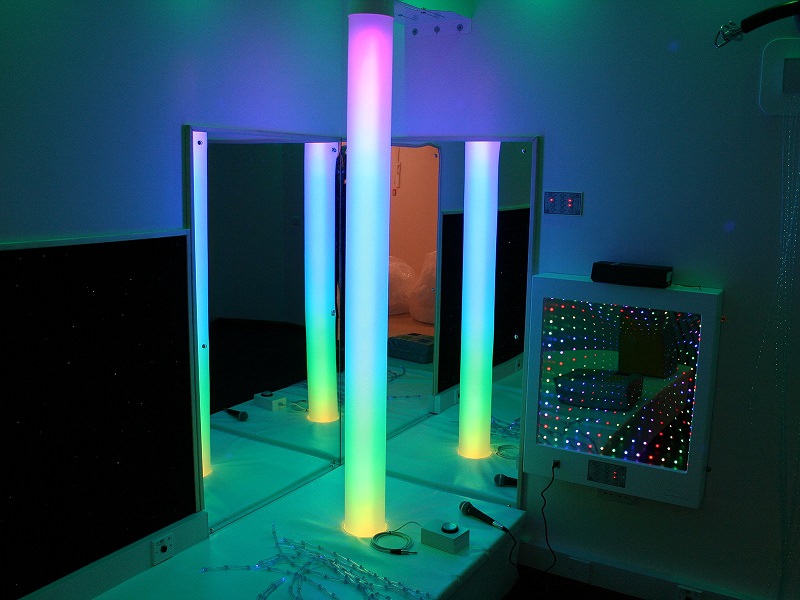 Small Sensory Room Corner with Borealis and Infinity Panel with Microphone for Vocalisation