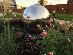 Interactive Sensory Stainless Steel water Feature as Part of a Sensory Garden
