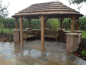 Thatched Roof Gazebo in Sensory Garden