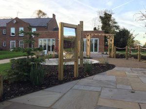 Wiggly Mirror as Part of a Sensory Garden Trail