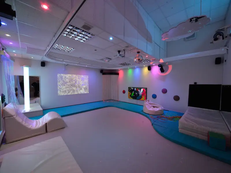 Sensory Room with Rainbow Downlights