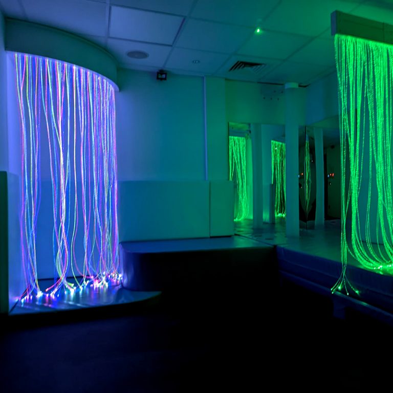 Fibre Optic Curtains in Sensory Room
