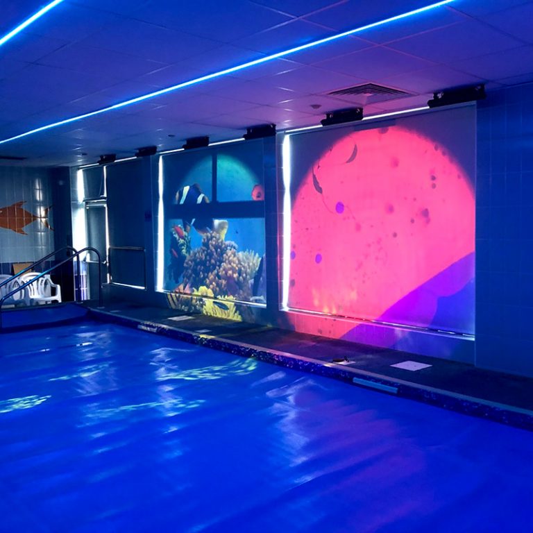 Wall and Water Projection in Hydrotherapy Pool