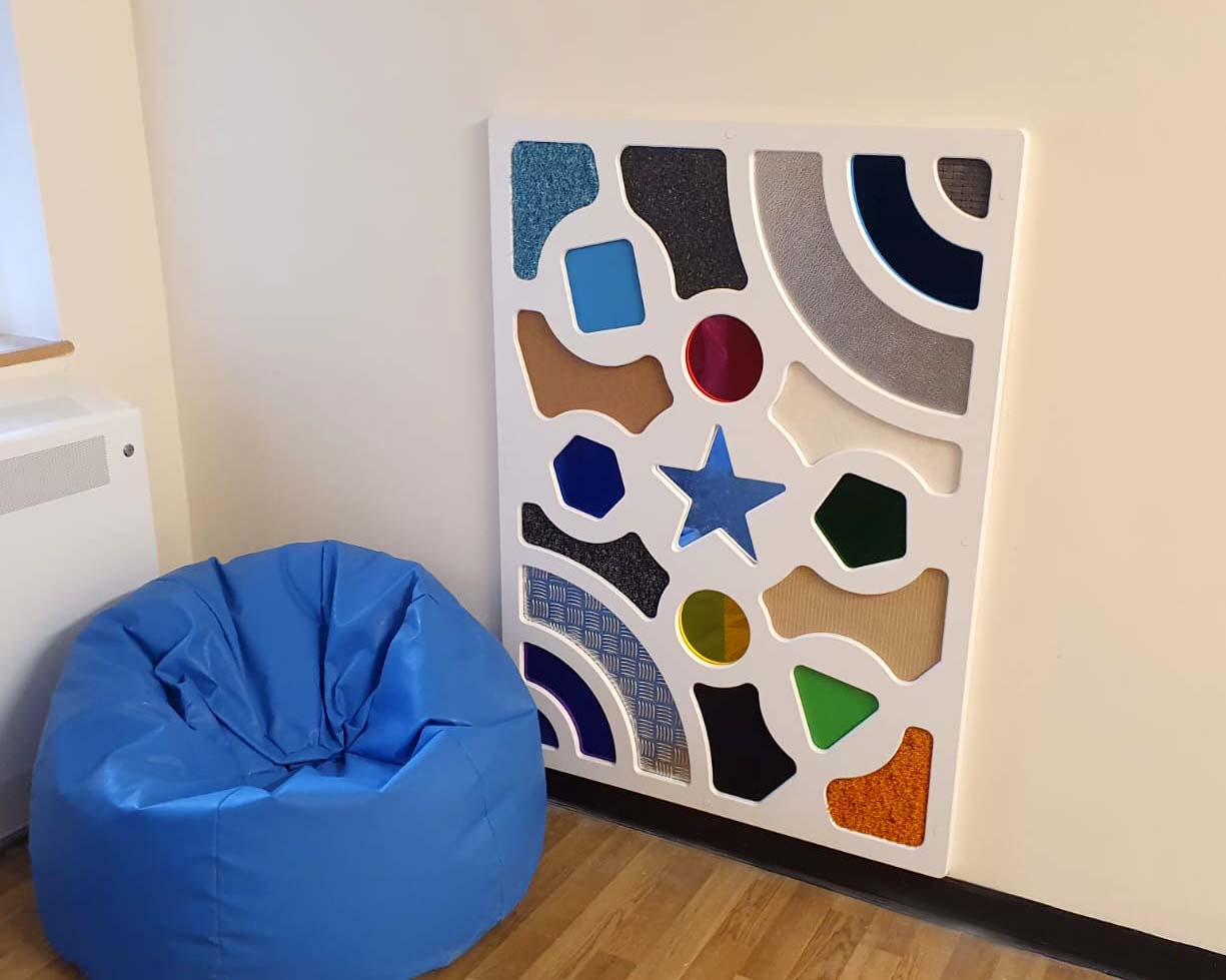Geometric Tactile Activity Panel For Sensory Rooms