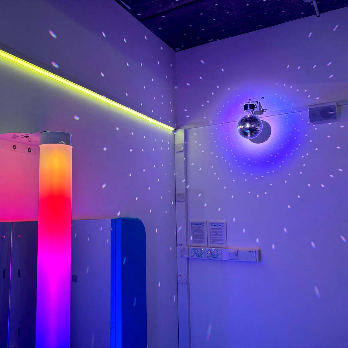 Lighting, Visuals And Sound Equipment Within A Sensory Room