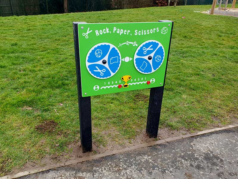 Outdoor Activity Panel in School Sensory Garden For Outdoor Play and Learning