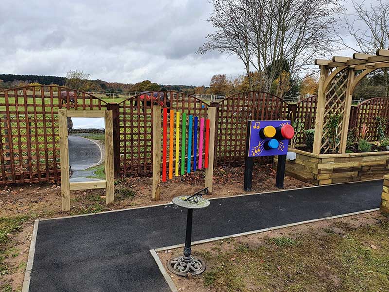 Outdoor Musical Equipment In Sensory Garden