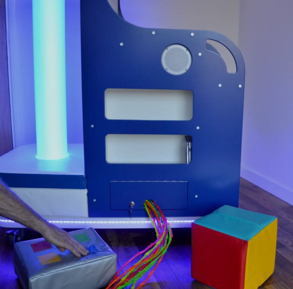 User operating sensory trolley with wireless switch control