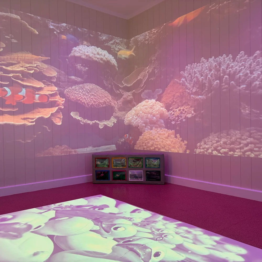 Interactive Sensory Floor Projection System Demonstration in Nottingham Showroom