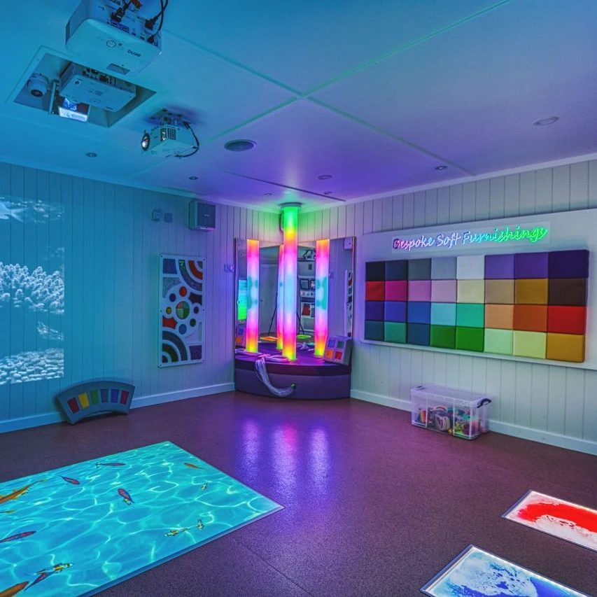 Flexible modular sensory room tailored to the needs of schools and education settings.