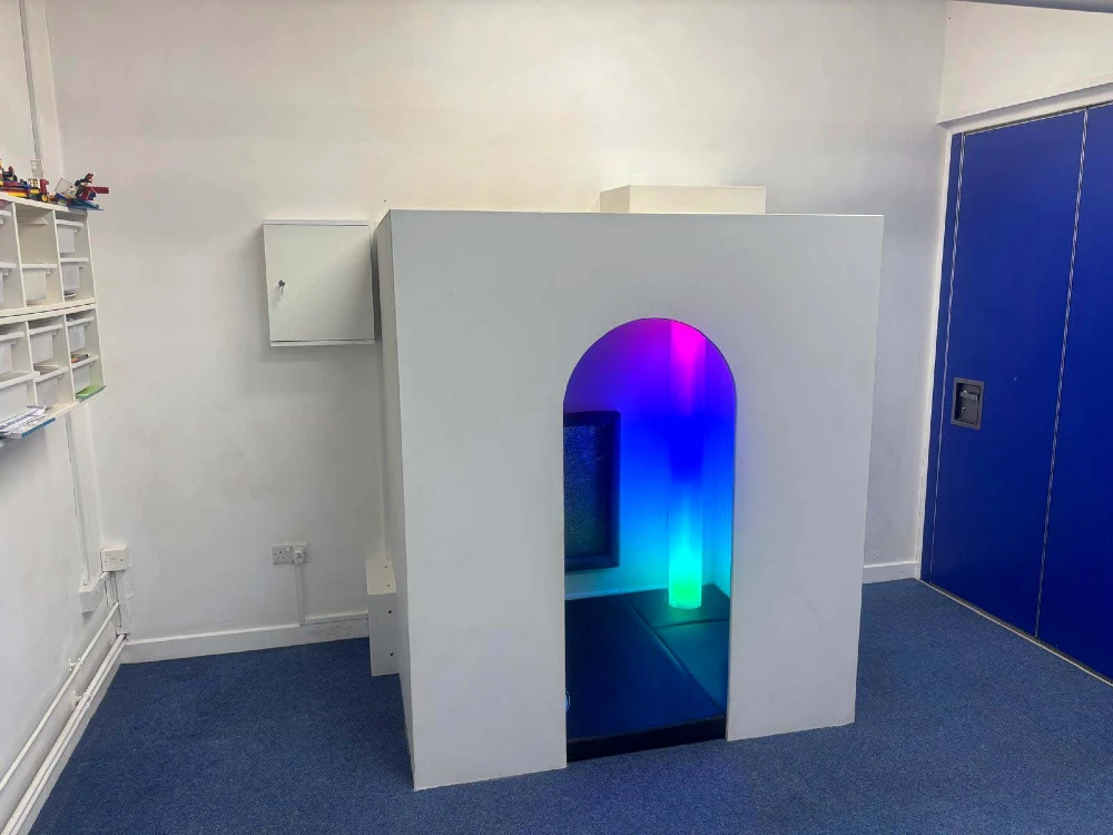 Bespoke sensory den designed for a primary school SEND classroom