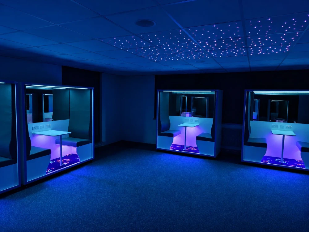 Sensory Focus Pods designed to provide a calm, low-distraction environment.