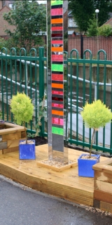 Raised planters with a hint of colour